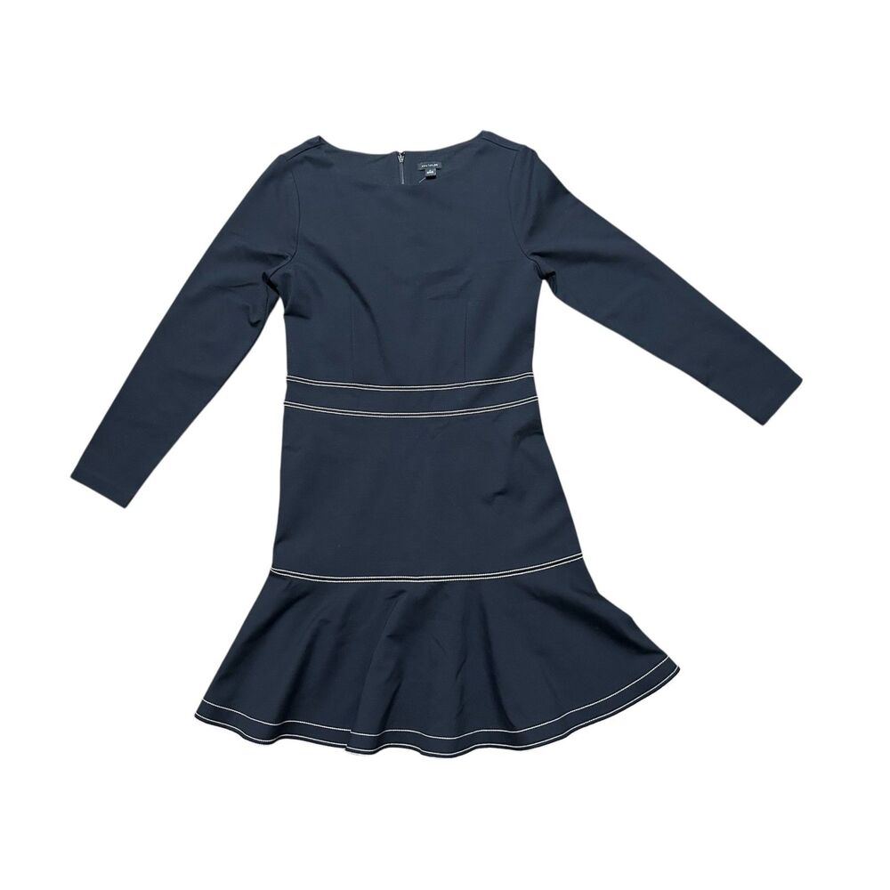 ANN TAYLOR, Women's Black Long Sleeve Fit & Flare Mini Dress, Size 10, NWT